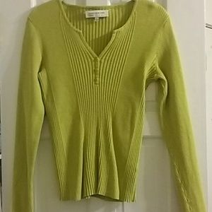 Jones New York Chartreuse sweater